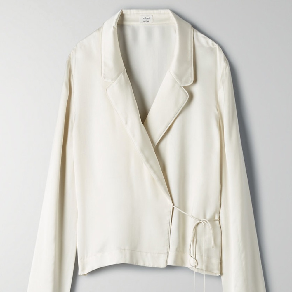 Wilfred - Aritzia Cream Wrap Blouse